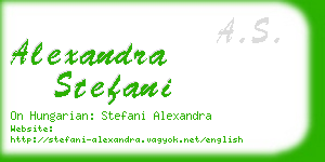 alexandra stefani business card